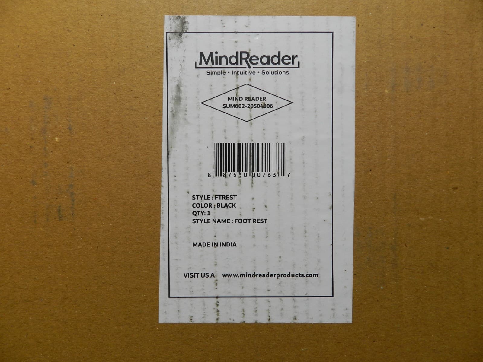 Mind Reader FTREST-BLK Adjustable Foot Rest - Black E10K - Thumbnail 13