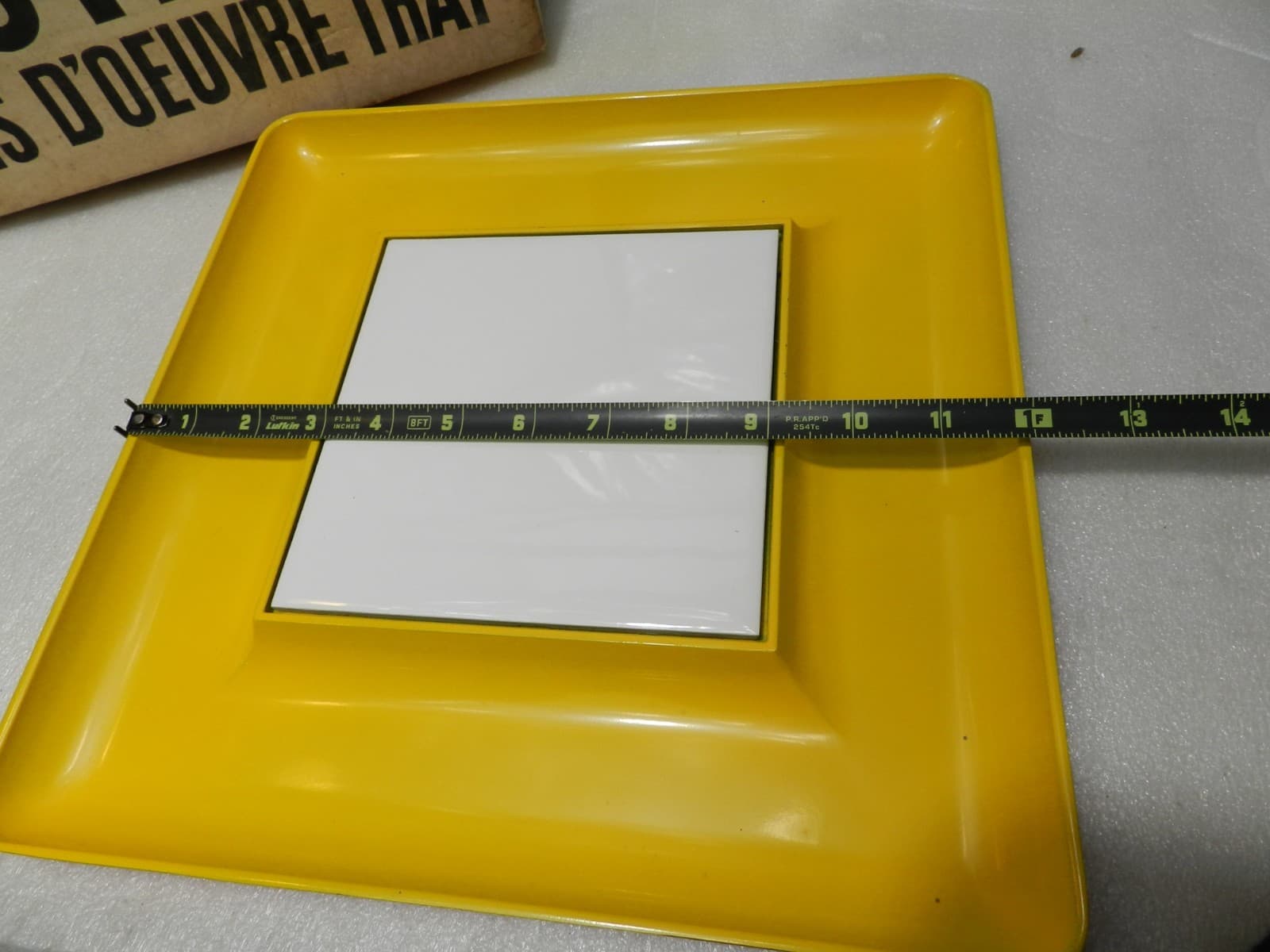 Georges Briard Serving Hors D'oeuvre Tray Yellow Orange Boutique Vintage MCM C8J - Thumbnail 6