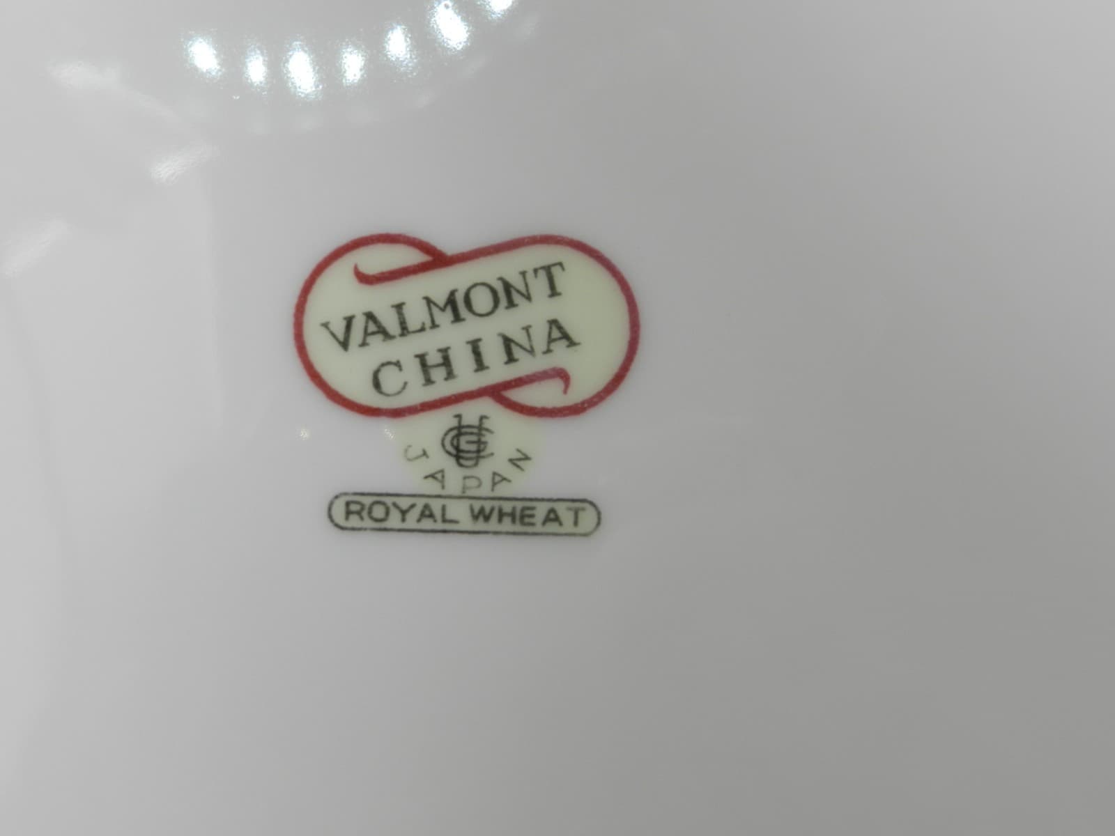 4 PC Vintage Valmont China Royal Wheat Dinner Plates 10" Silver Rim K21J - Thumbnail 6