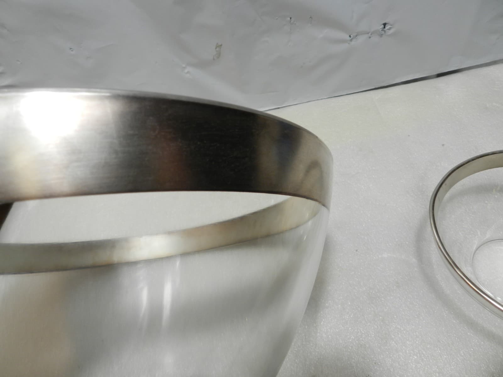 Original Mid Century Dorothy Thorpe Chip & Dip Bowl Complete Set Sterling Rim C5 - Thumbnail 11