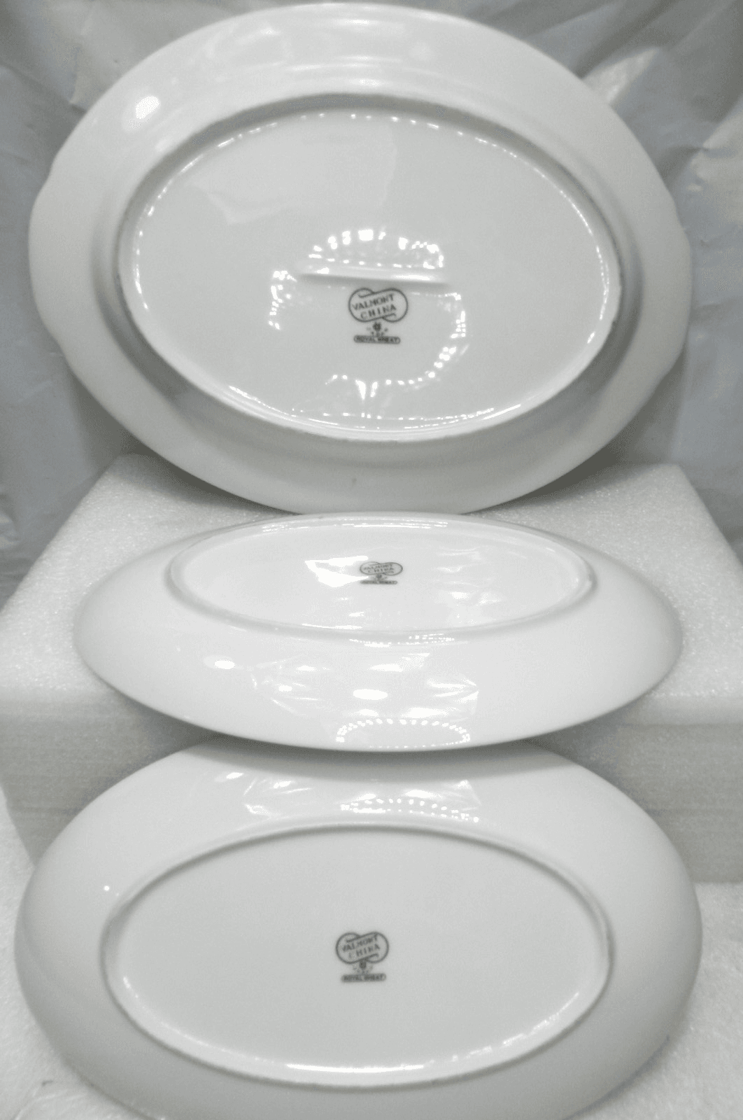 3PC Valmont China Japan Blue ROYAL WHEAT 12" & 9" Oval Serving Platters (K20J) - Thumbnail 6