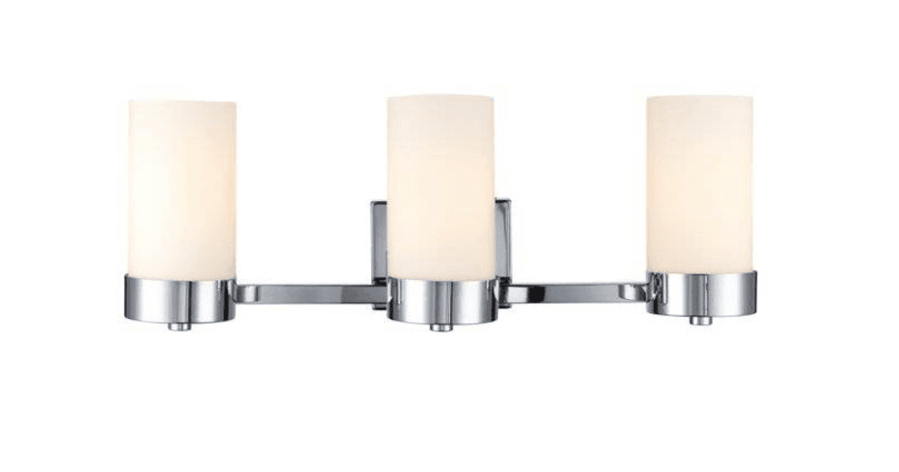 Globe Electric Marcie 24 in. 3-Light Frosted Glass Shade Chrome Vanity Light L2K - Thumbnail 2
