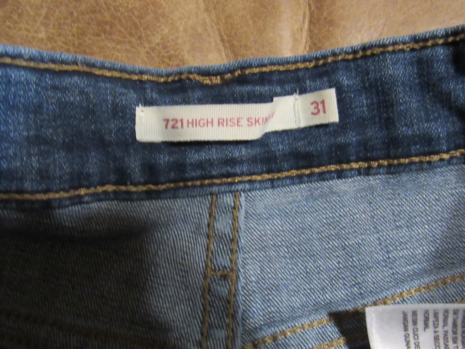 Levi’s 721 High Rise Skinny Jeans Stretch Women’s Size 31x30 (Q22M) - Thumbnail 8