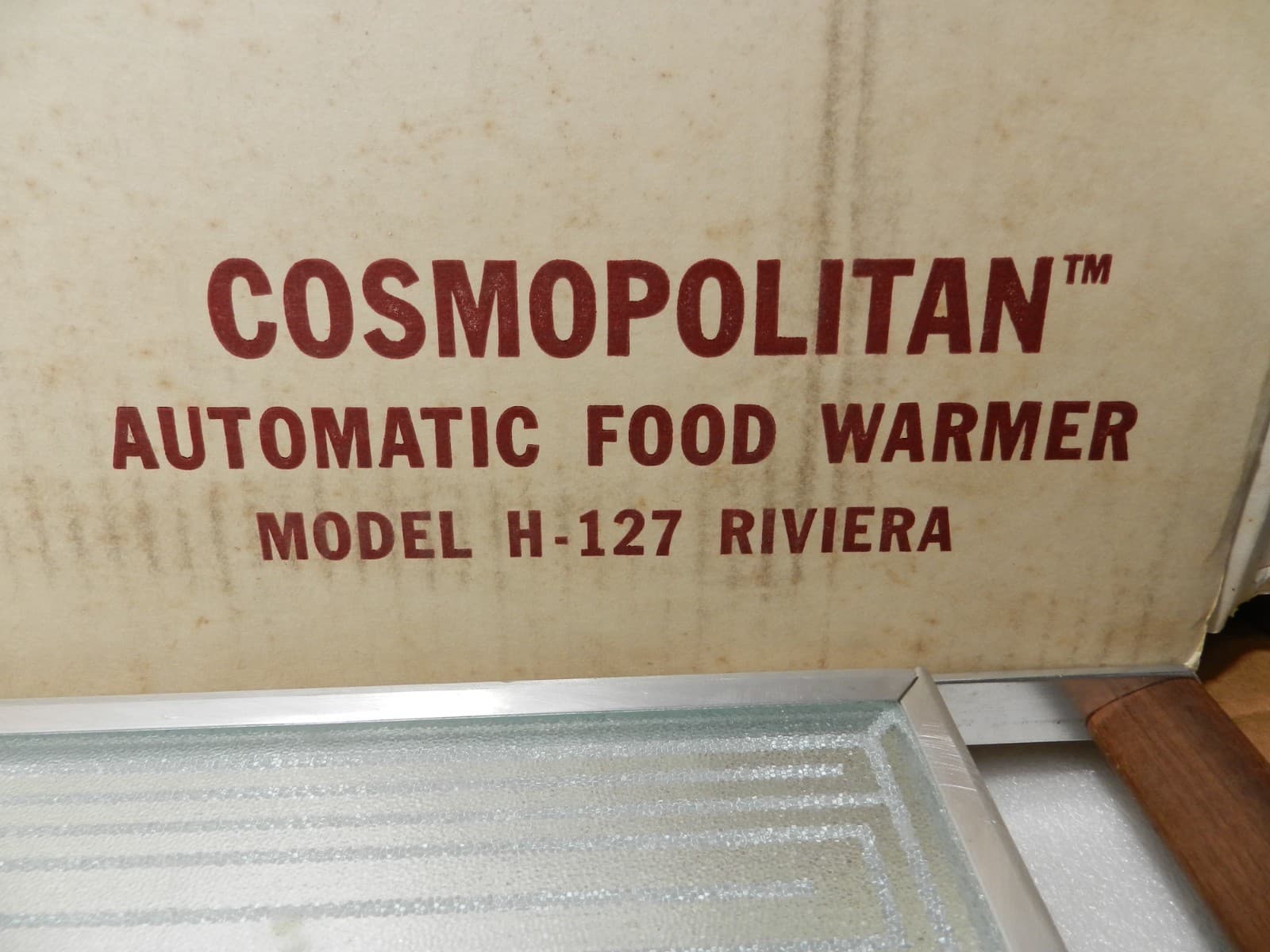 VTG Salton Cosmopolitan Automatic Food Warmer H-125 Riviera W/Box 22" (C9J) - Thumbnail 2