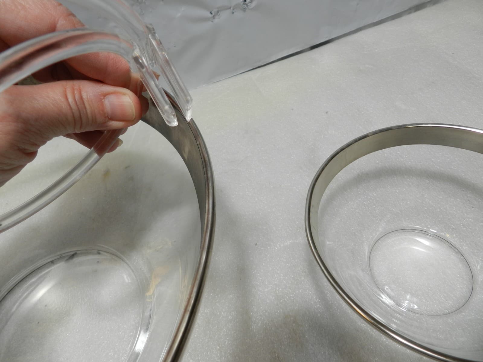 Original Mid Century Dorothy Thorpe Chip & Dip Bowl Complete Set Sterling Rim C5 - Thumbnail 16