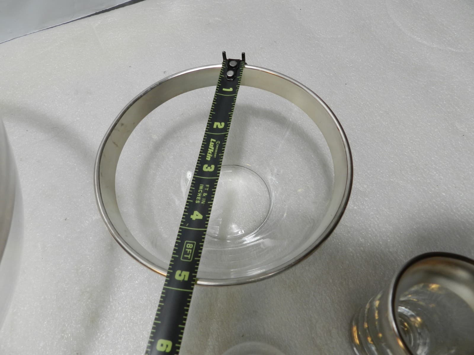 Original Mid Century Dorothy Thorpe Chip & Dip Bowl Complete Set Sterling Rim C5 - Thumbnail 7