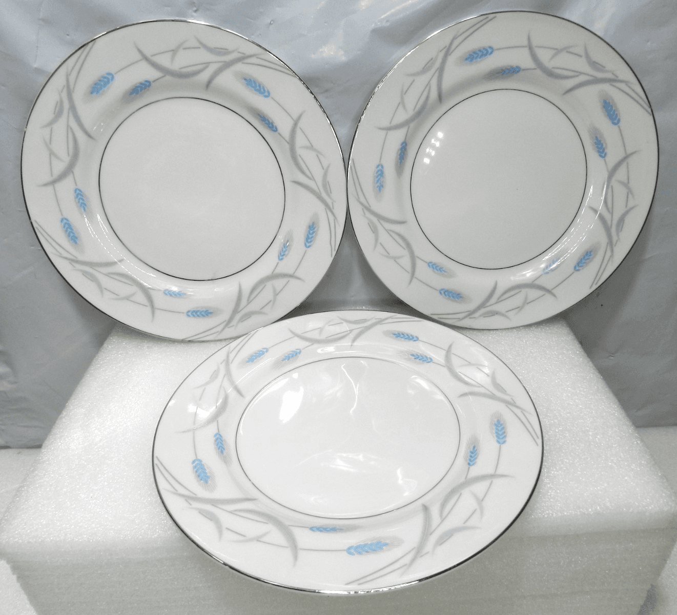 9PC Valmont China Japan Royal Wheat Bread/ Dessert Plates 6 1/2” & 7 1/2" K24J - Thumbnail 2