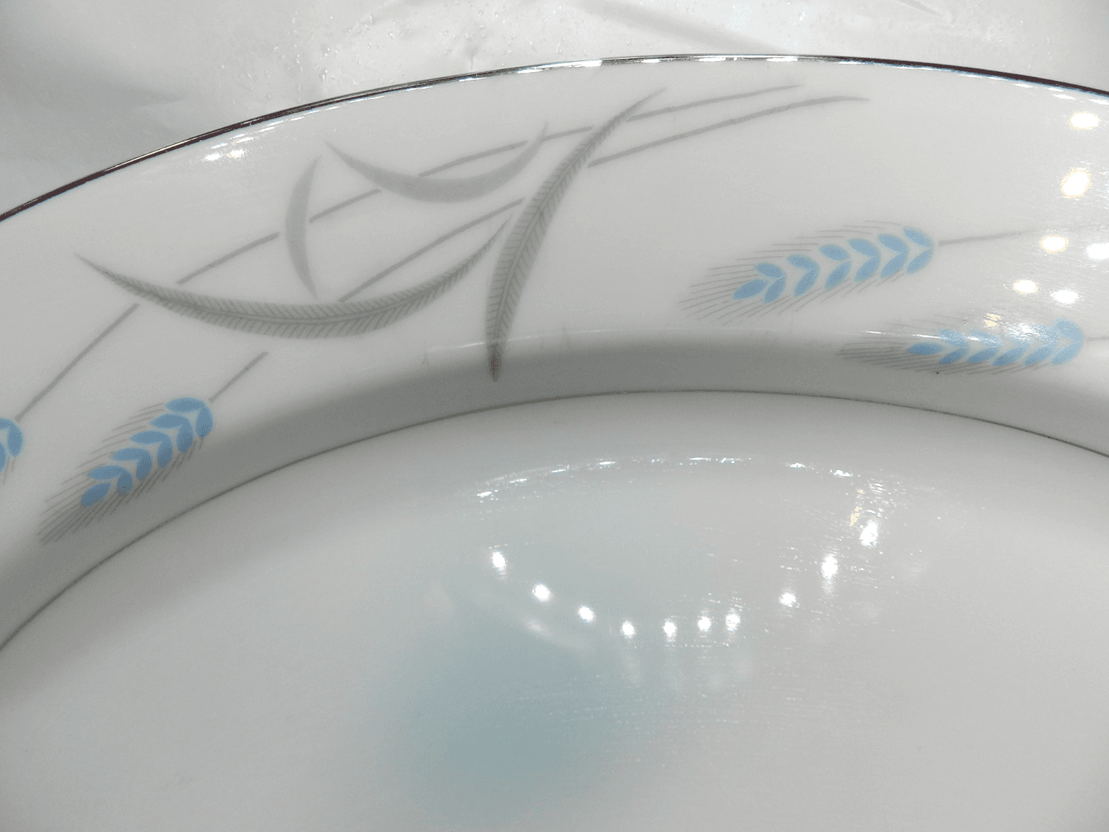3PC Valmont China Japan Blue ROYAL WHEAT 12" & 9" Oval Serving Platters (K20J) - Thumbnail 4