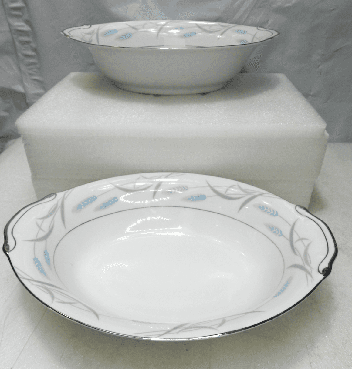 2 VALMONT China ROYAL WHEAT Server Veggie Dish Bowl Japan 10.5" x 8" K22J - Thumbnail 5