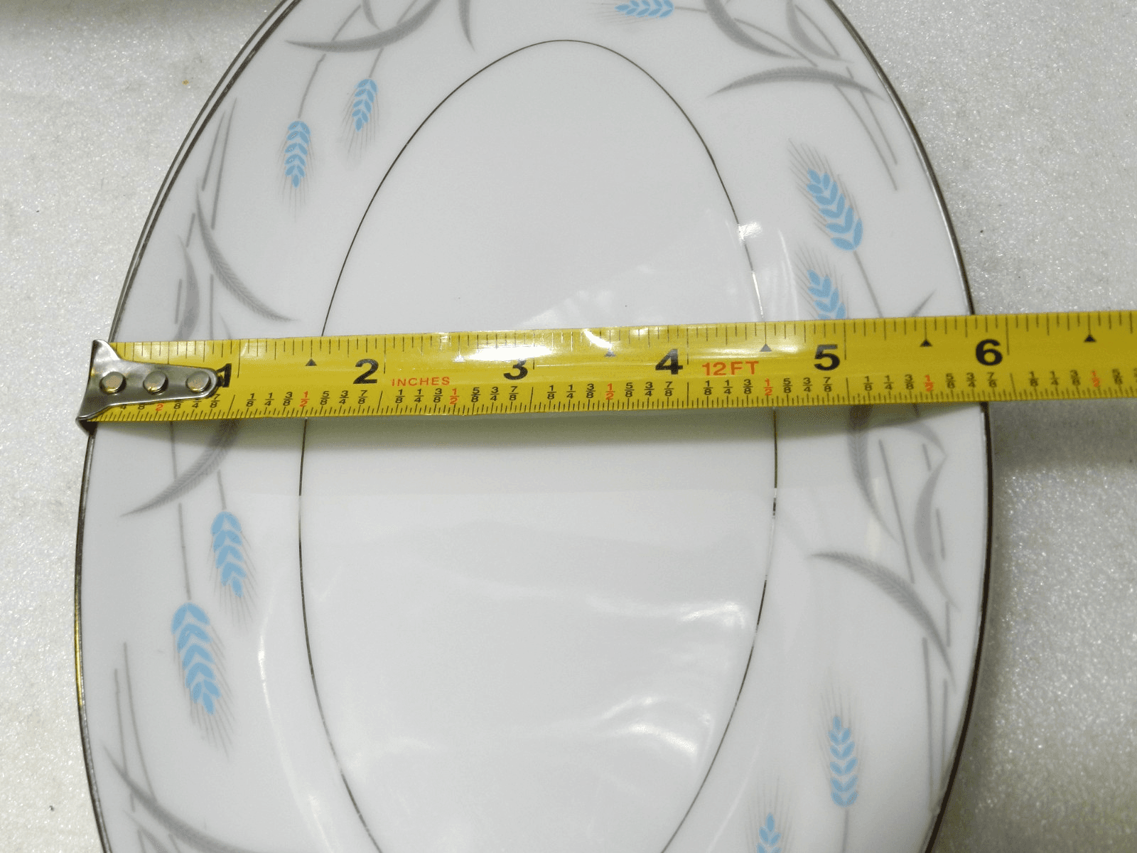 3PC Valmont China Japan Blue ROYAL WHEAT 12" & 9" Oval Serving Platters (K20J) - Thumbnail 10