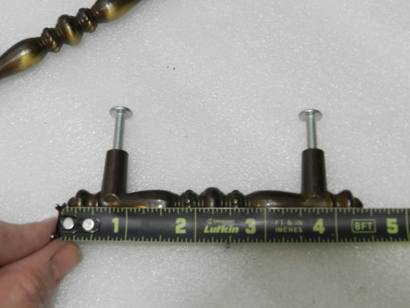 4 Vintage Amerock 176-1 Brass Handle Pulls Cabinet Drawer Hardware 1970's (E13J - Thumbnail 3