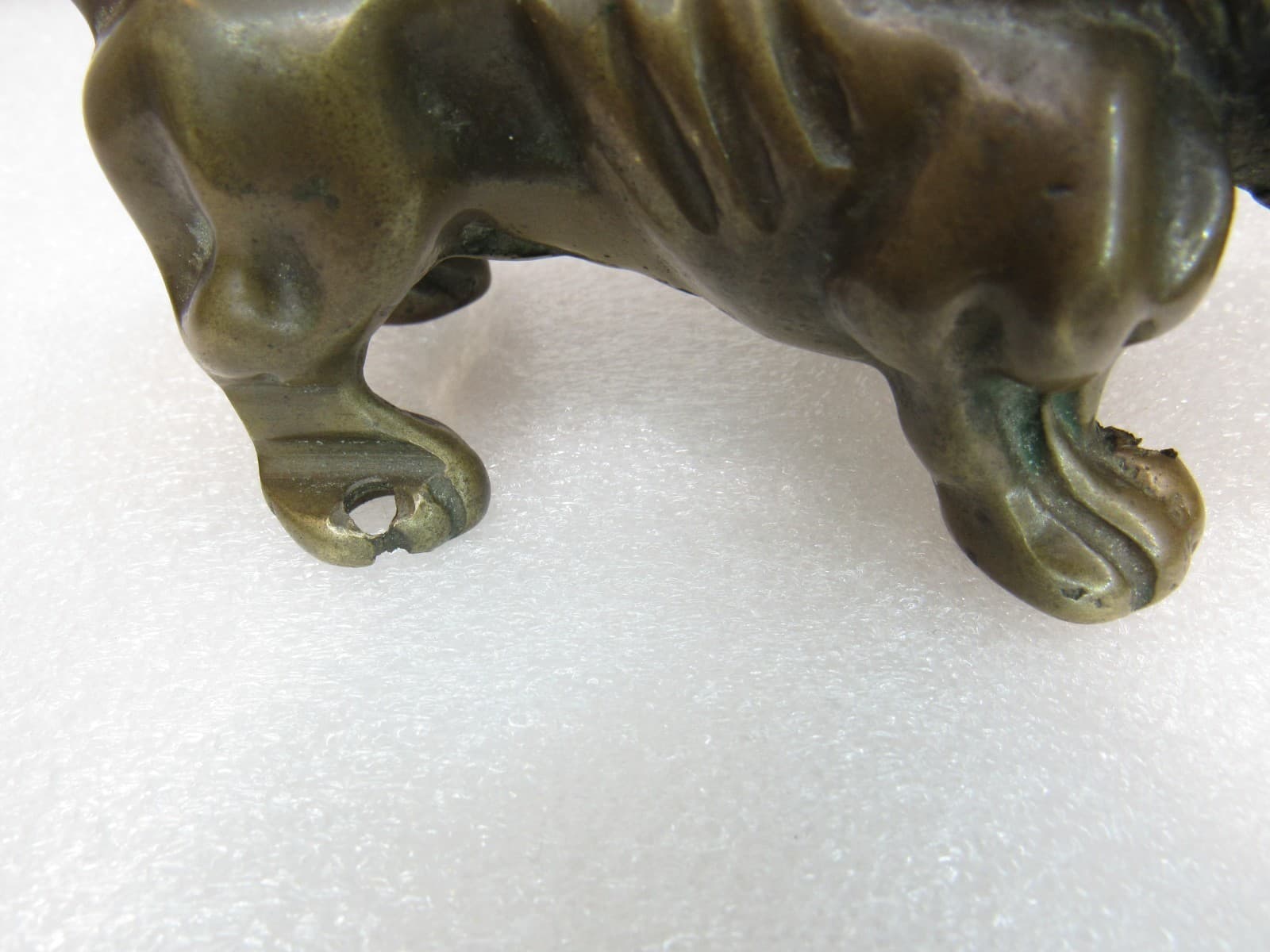 Vintage JB Solid Brass English Bulldog Figurine Paperweight Ornament 1970s I33S - Thumbnail 7