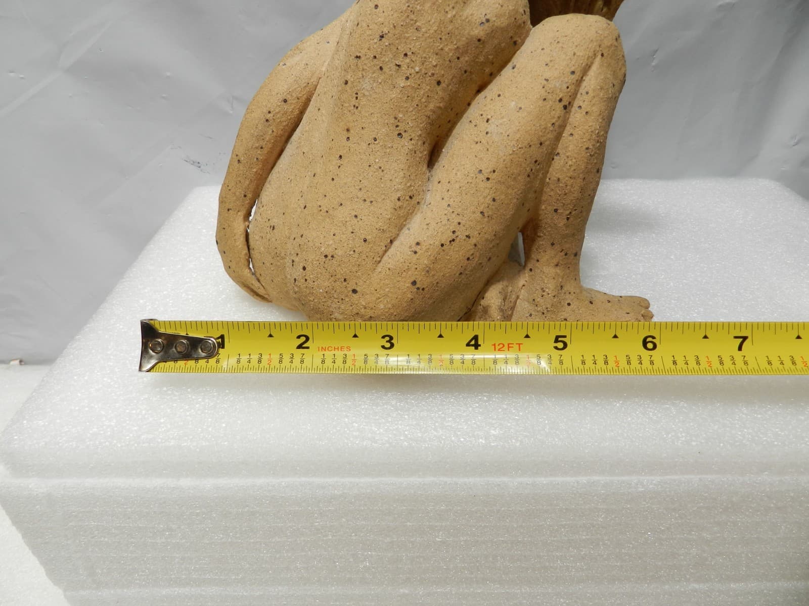 Terracotta Sculpture Woman Figure Handmade Nude Speckled Stoneware Clay I31S - Thumbnail 12