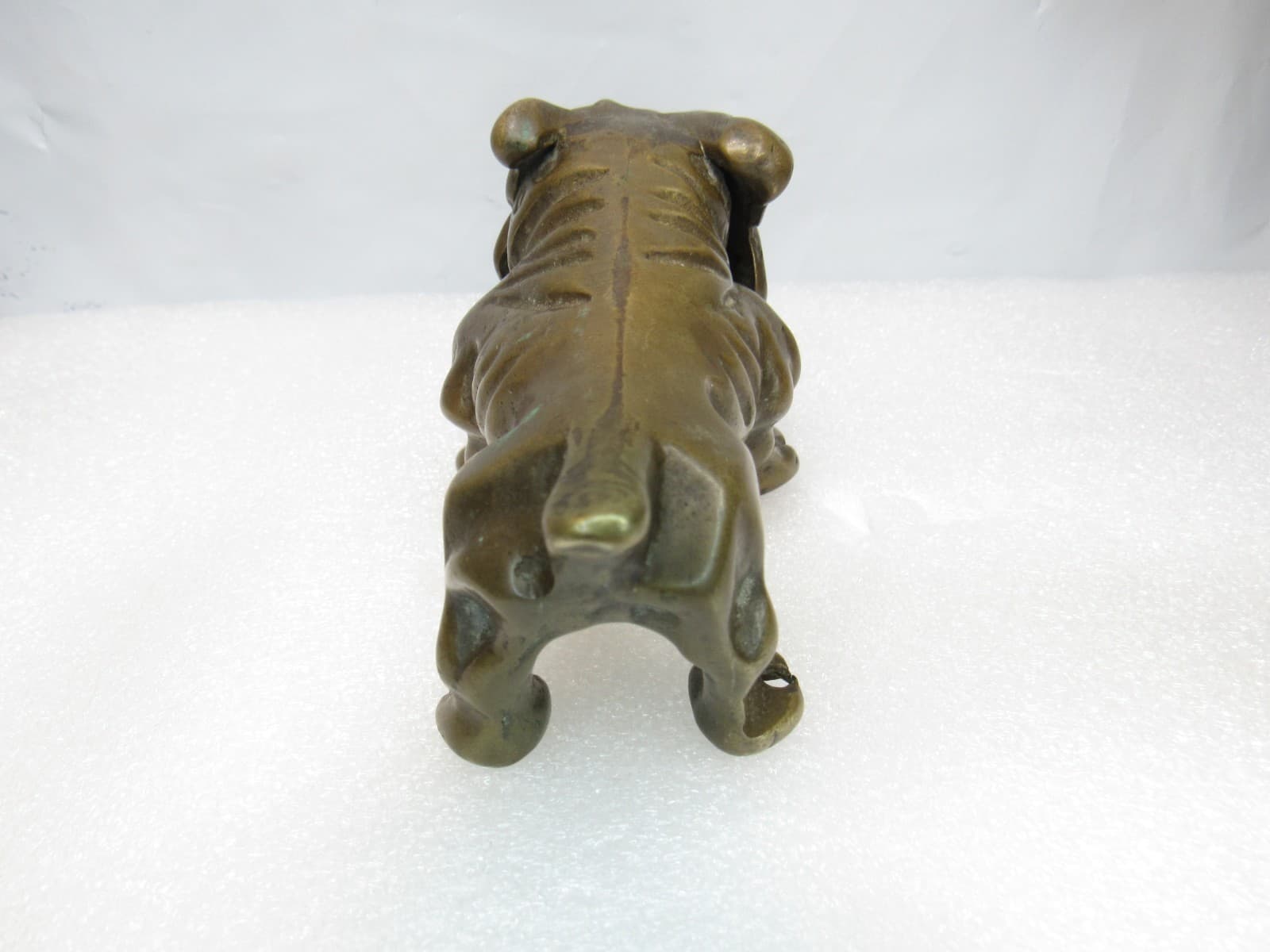 Vintage JB Solid Brass English Bulldog Figurine Paperweight Ornament 1970s I33S - Thumbnail 5