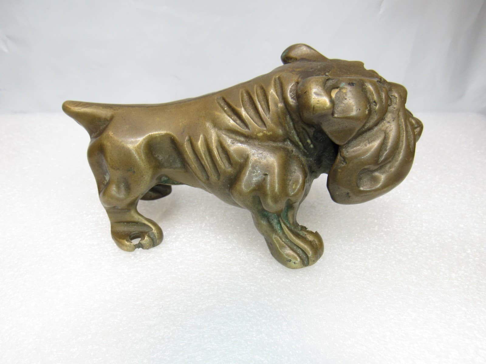 Vintage JB Solid Brass English Bulldog Figurine Paperweight Ornament 1970s I33S - Thumbnail 6