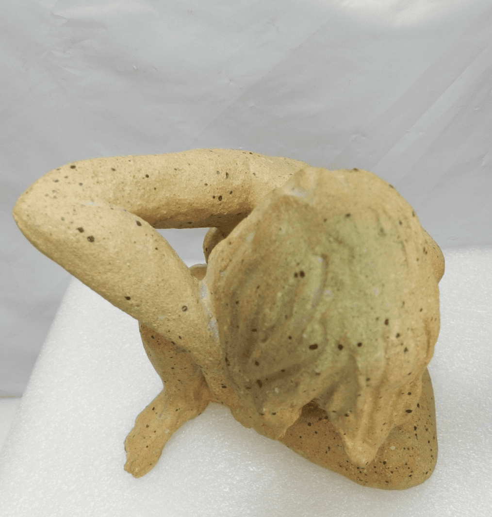 Terracotta Sculpture Woman Figure Handmade Nude Speckled Stoneware Clay I31S - Thumbnail 8