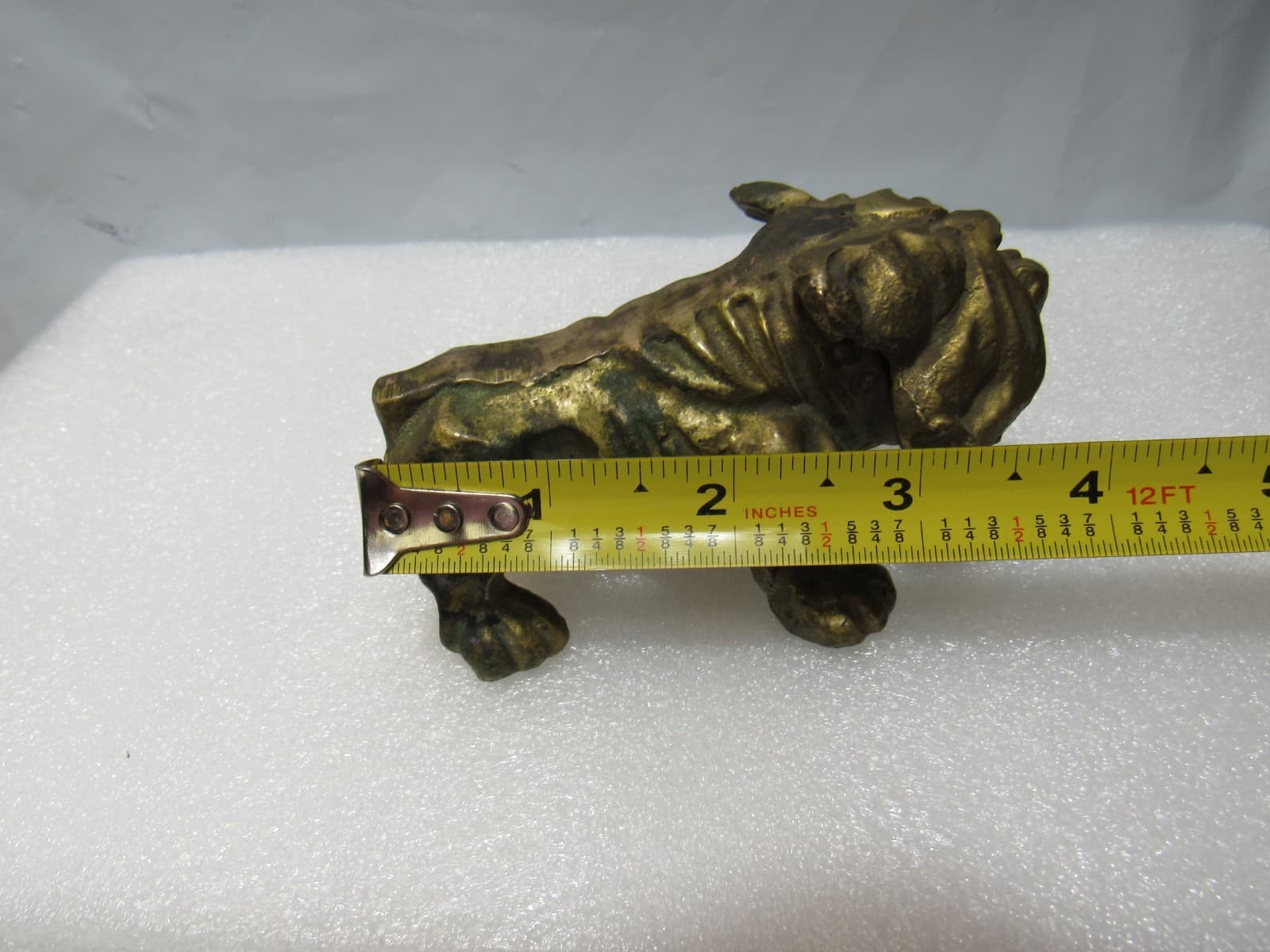 Vintage JB Solid Brass English Bulldog Figurine Paperweight Ornament 1970s I32S - Thumbnail 7