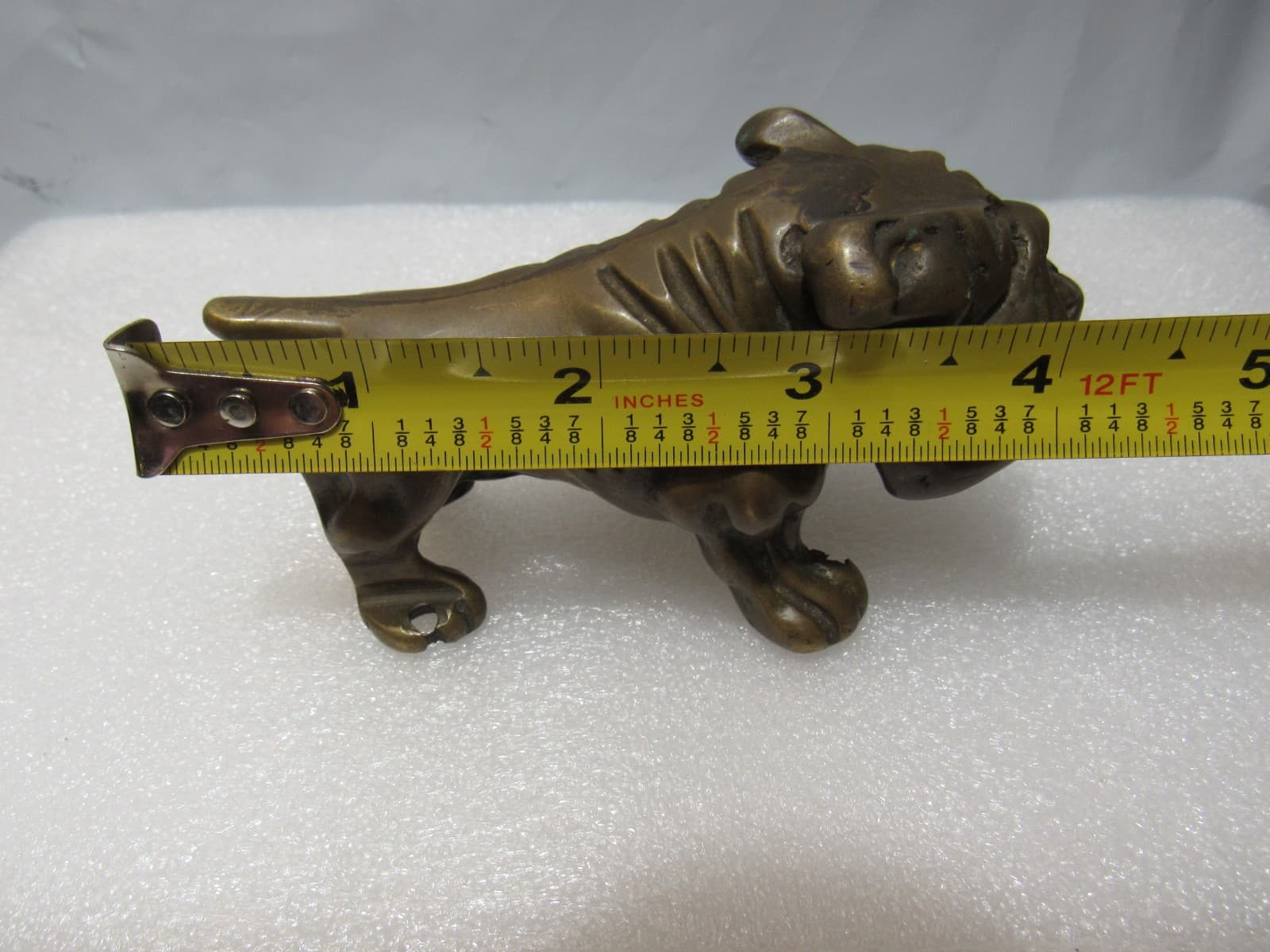Vintage JB Solid Brass English Bulldog Figurine Paperweight Ornament 1970s I33S - Thumbnail 10