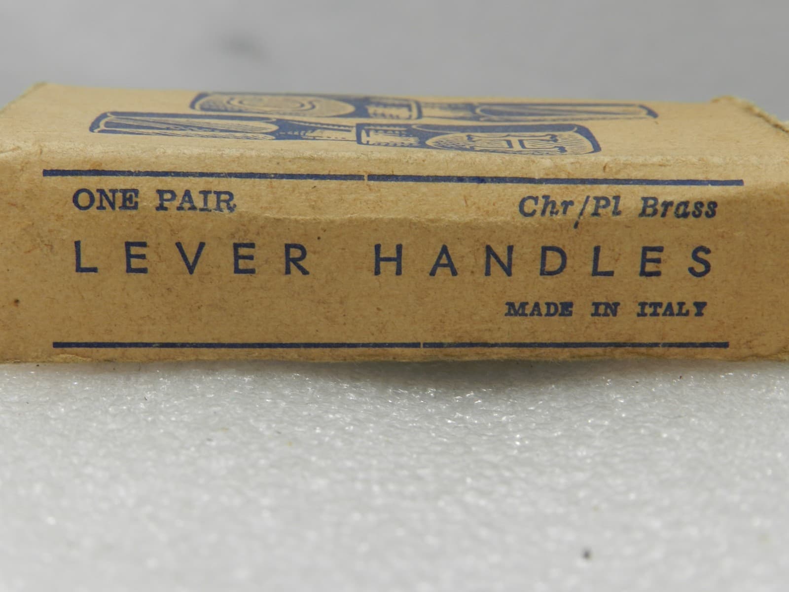 Vintage Italian Chrome Hot Cold Lever Handles (E18J) - Thumbnail 2
