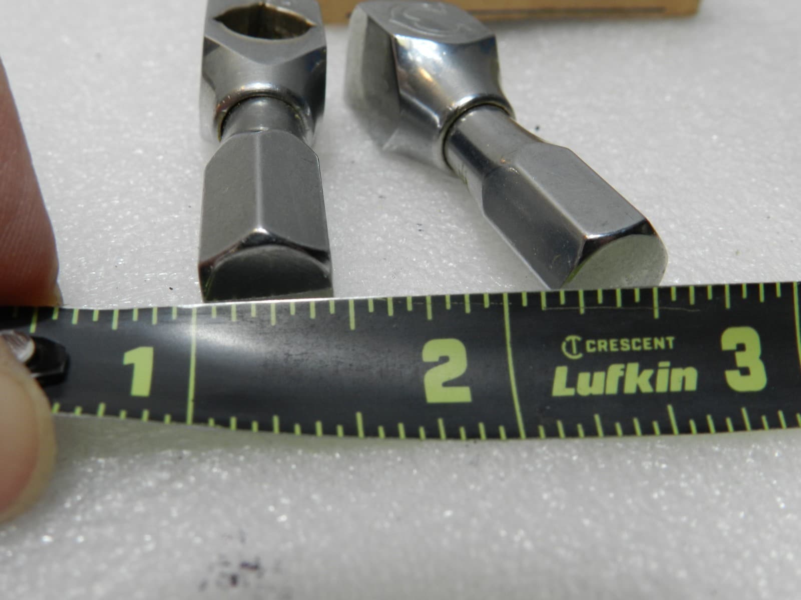 Vintage Italian Chrome Hot Cold Lever Handles (E18J) - Thumbnail 8