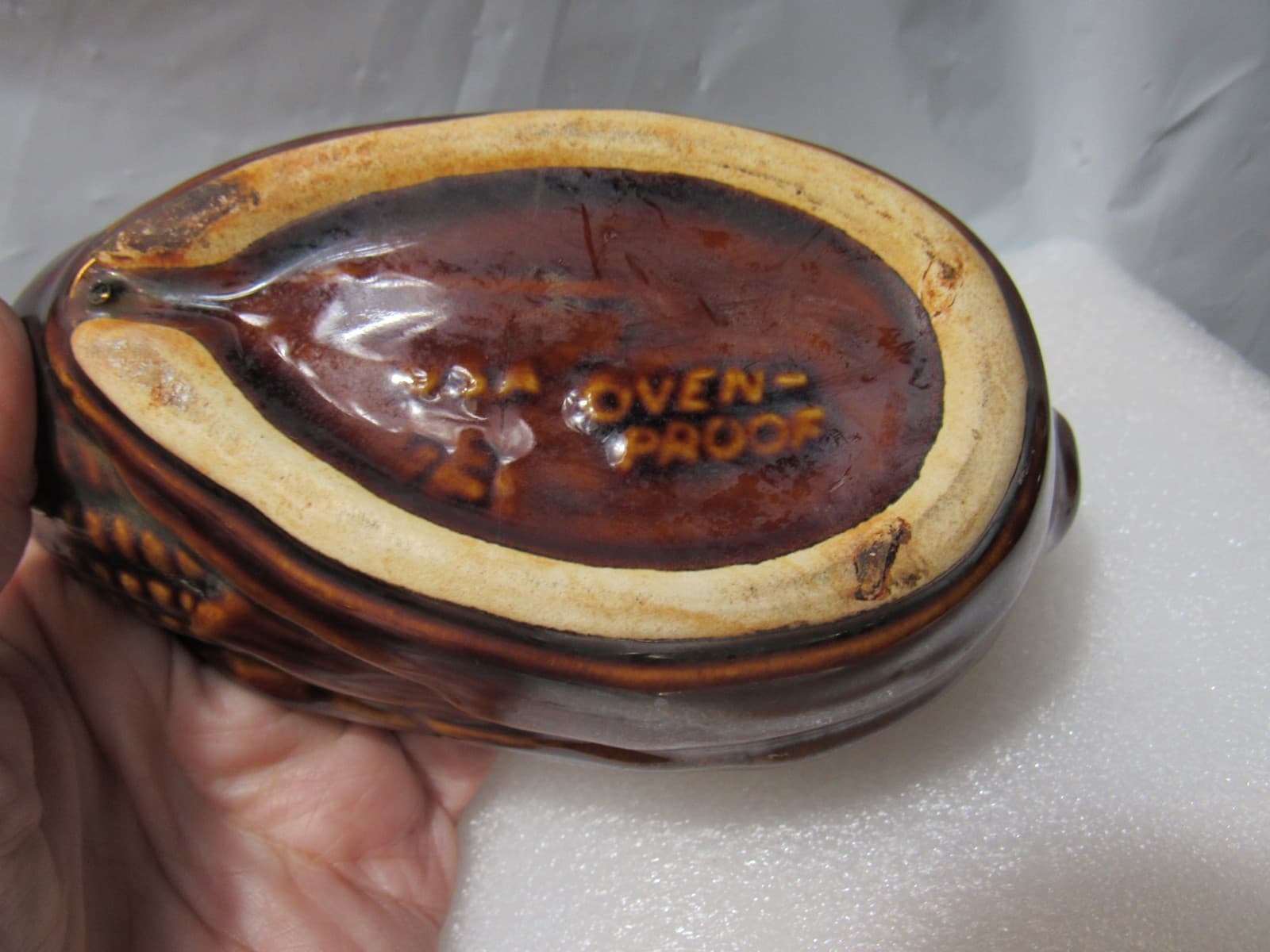 VTG Terrace Maize Ware Brown Drip Shawnee Corn Cob King Covered Dish #73 (I40S) - Thumbnail 7