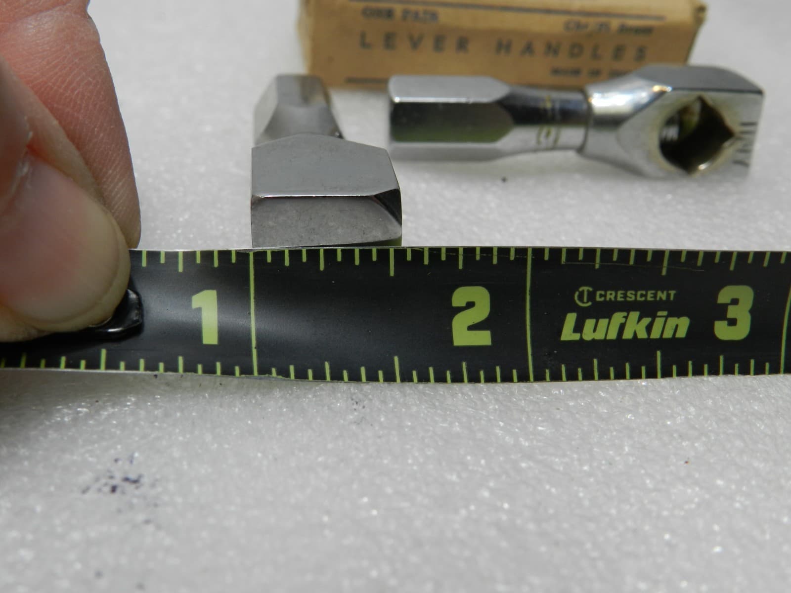 Vintage Italian Chrome Hot Cold Lever Handles (E18J) - Thumbnail 7