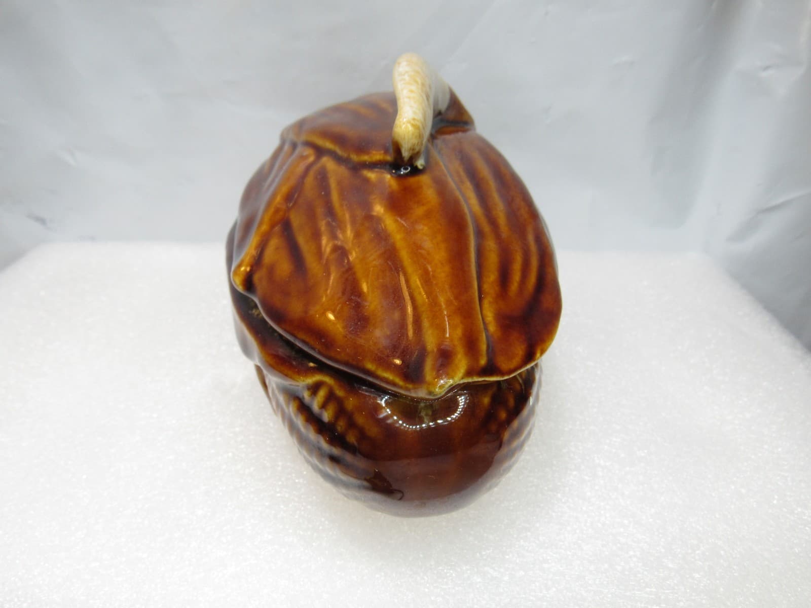 VTG Terrace Maize Ware Brown Drip Shawnee Corn Cob King Covered Dish #73 (I42S) - Thumbnail 3