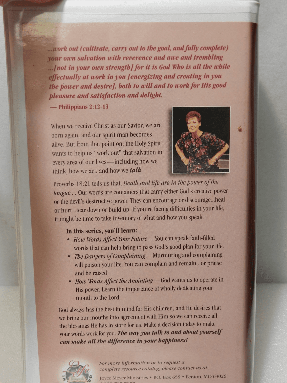 Joyce Meyer "Is Your Mouth Saved?" 6 Cassette Set E22J - Thumbnail 5