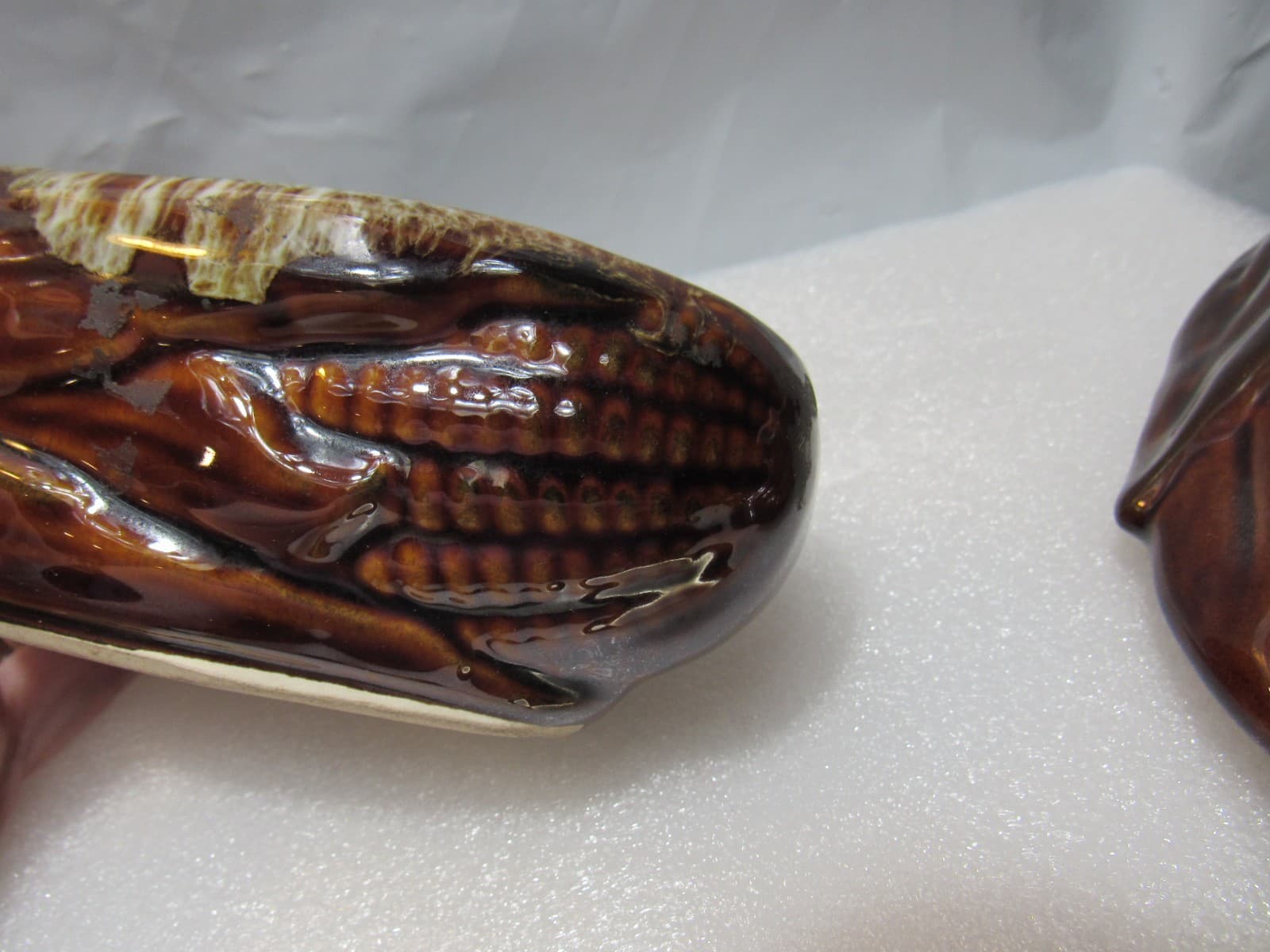 Vintage Terrace Maize Ware Brown Drip Shawnee Corn Cob King Covered Dish #73 I38 - Thumbnail 6