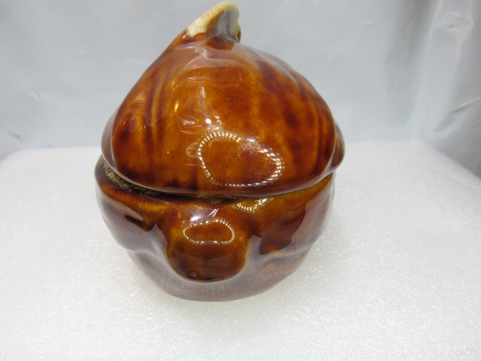 VTG Terrace Maize Ware Brown Drip Shawnee Corn Cob King Covered Dish #73 (I42S) - Thumbnail 5