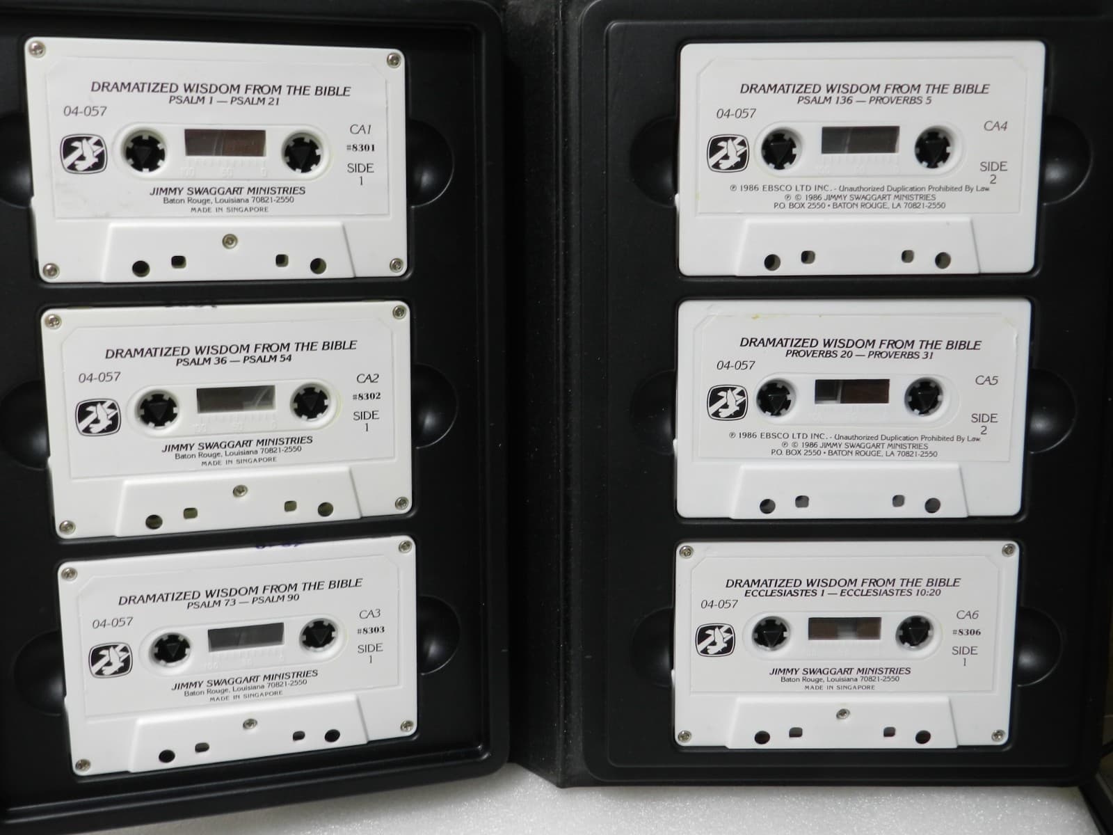 Jimmy Swaggart Dramatized Wisdom From The Bible 6 Audio Cassette Tapes 1986 E21J - Thumbnail 2