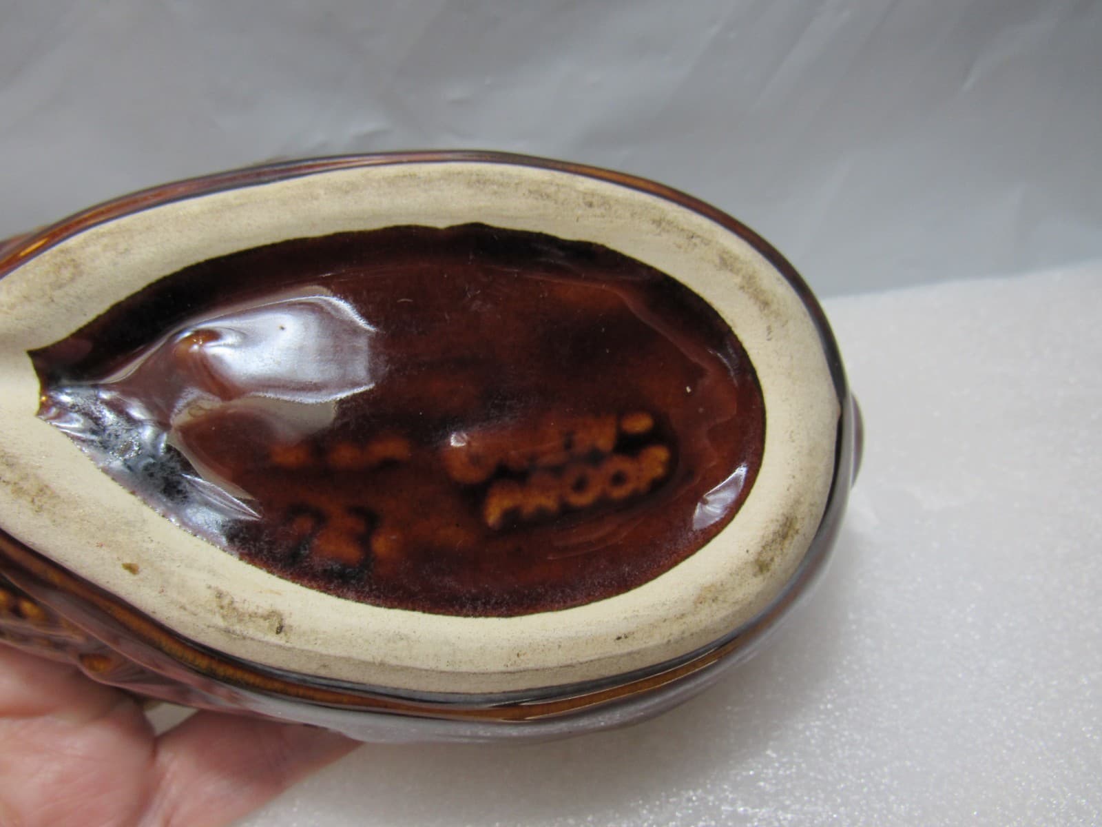 Vintage Terrace Maize Ware Brown Drip Shawnee Corn Cob King Covered Dish #73 I38 - Thumbnail 8
