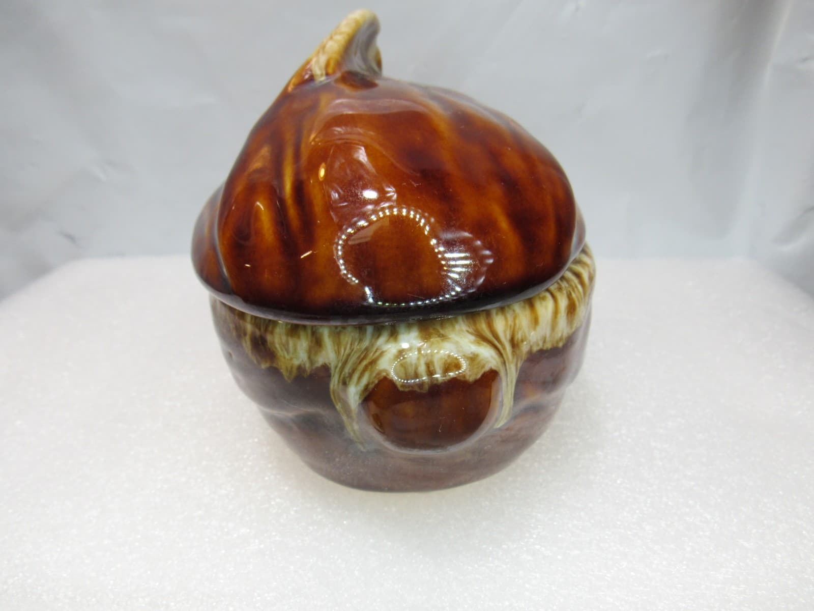 VTG Terrace Maize Ware Brown Drip Shawnee Corn Cob King Covered Dish #73 (I40S) - Thumbnail 5