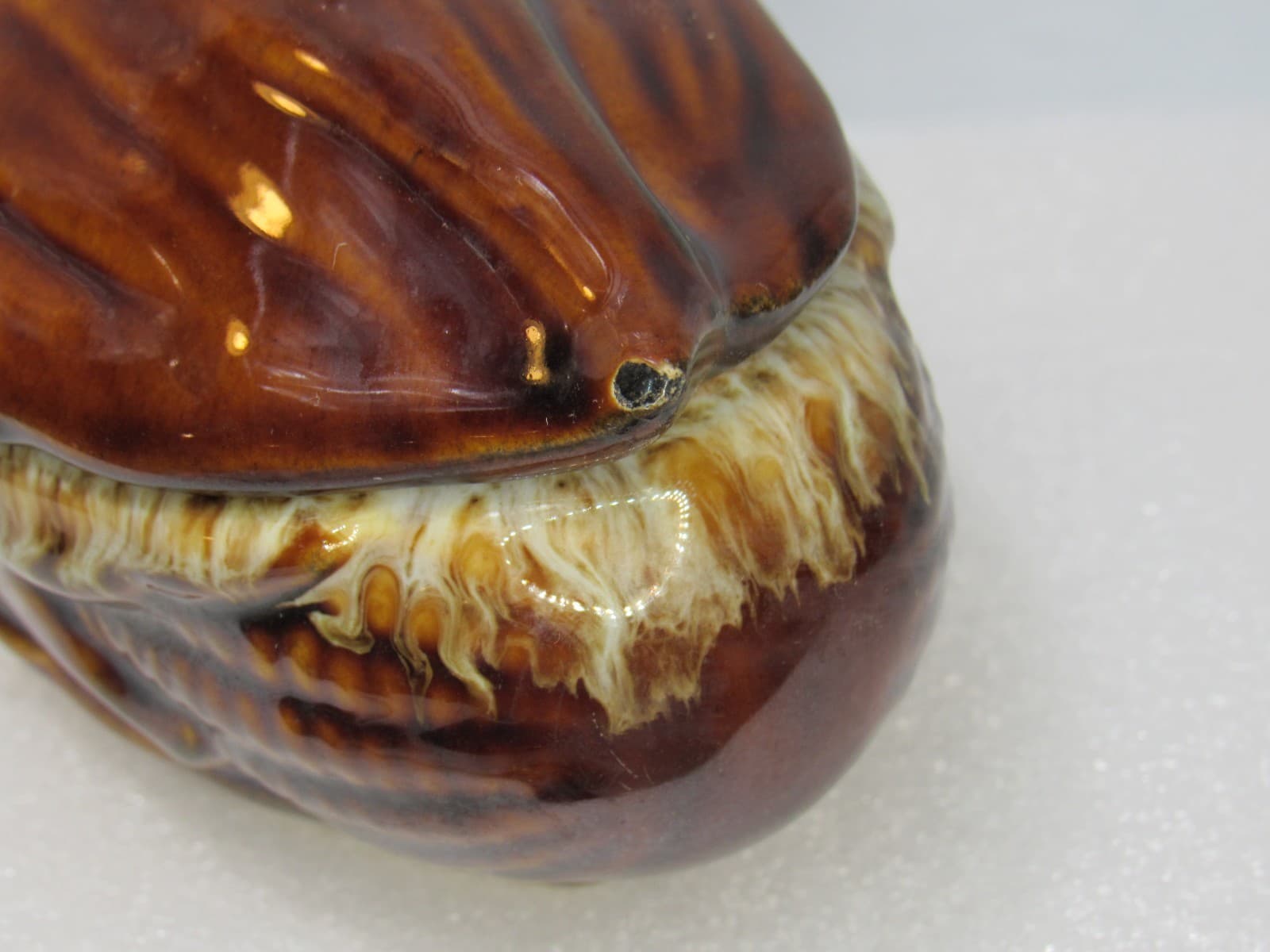 VTG Terrace Maize Ware Brown Drip Shawnee Corn Cob King Covered Dish #73 (I43S) - Thumbnail 4
