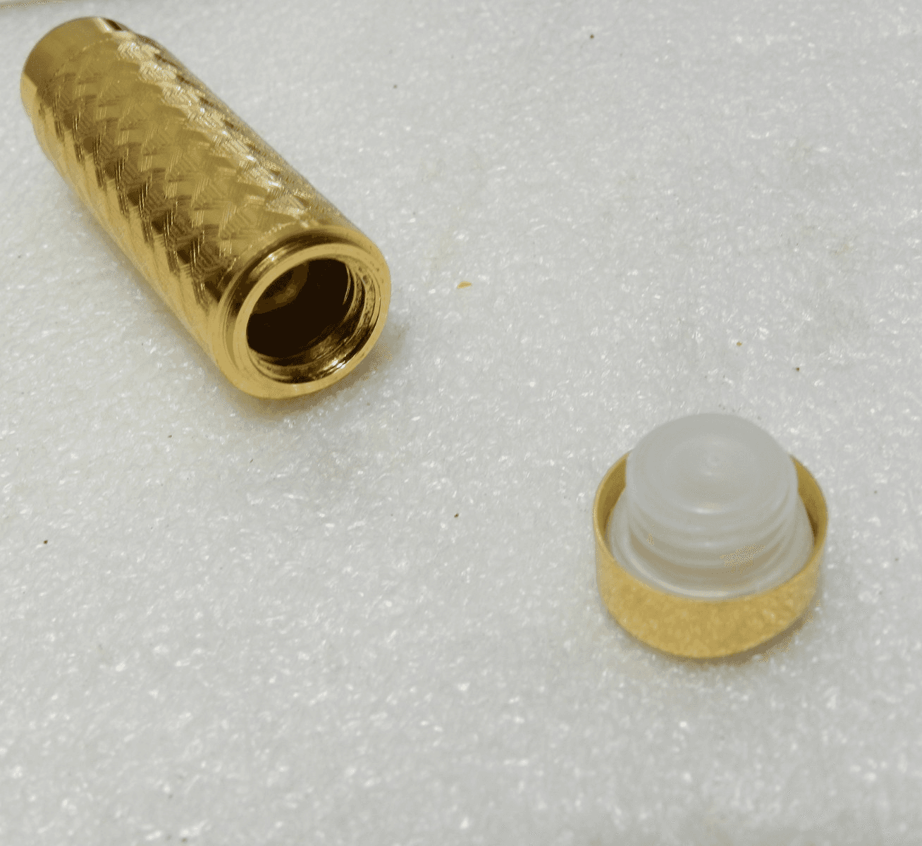 VTG Paris France Step Refillable Metal Perfume Bottle Gold Tone w/Box C17J - Thumbnail 3