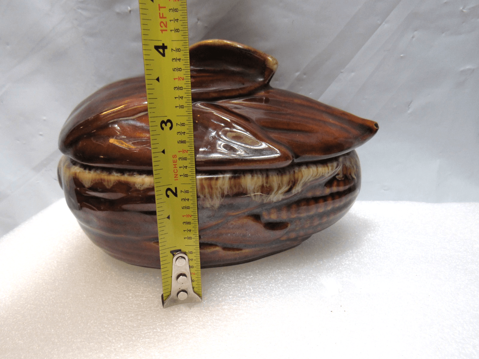 VTG Terrace Maize Ware Brown Drip Shawnee Corn Cob King Covered Dish #73 (I43S) - Thumbnail 10