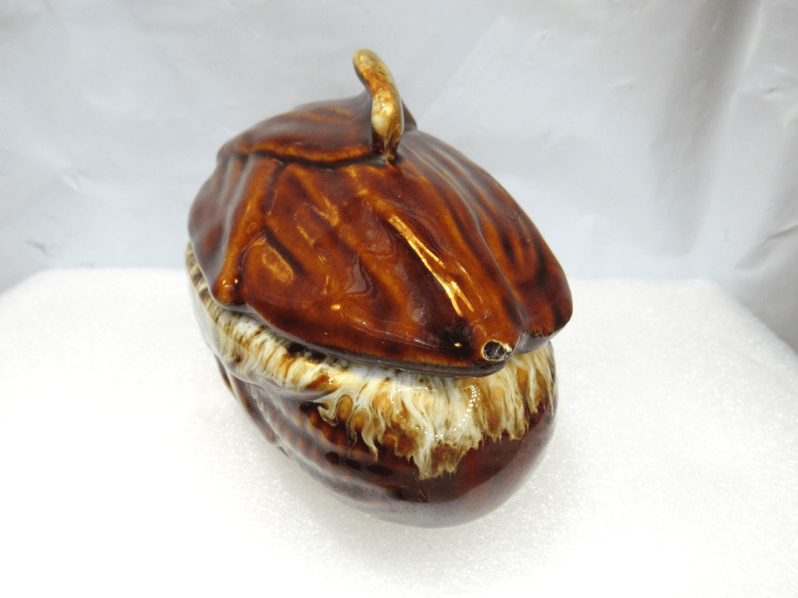 VTG Terrace Maize Ware Brown Drip Shawnee Corn Cob King Covered Dish #73 (I43S) - Thumbnail 2