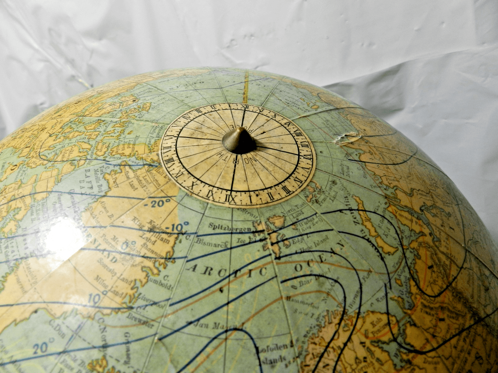 Rare 1890's 12" Rand McNally Terrestrial Globe on Wooden Stand (L44S) - Thumbnail 13
