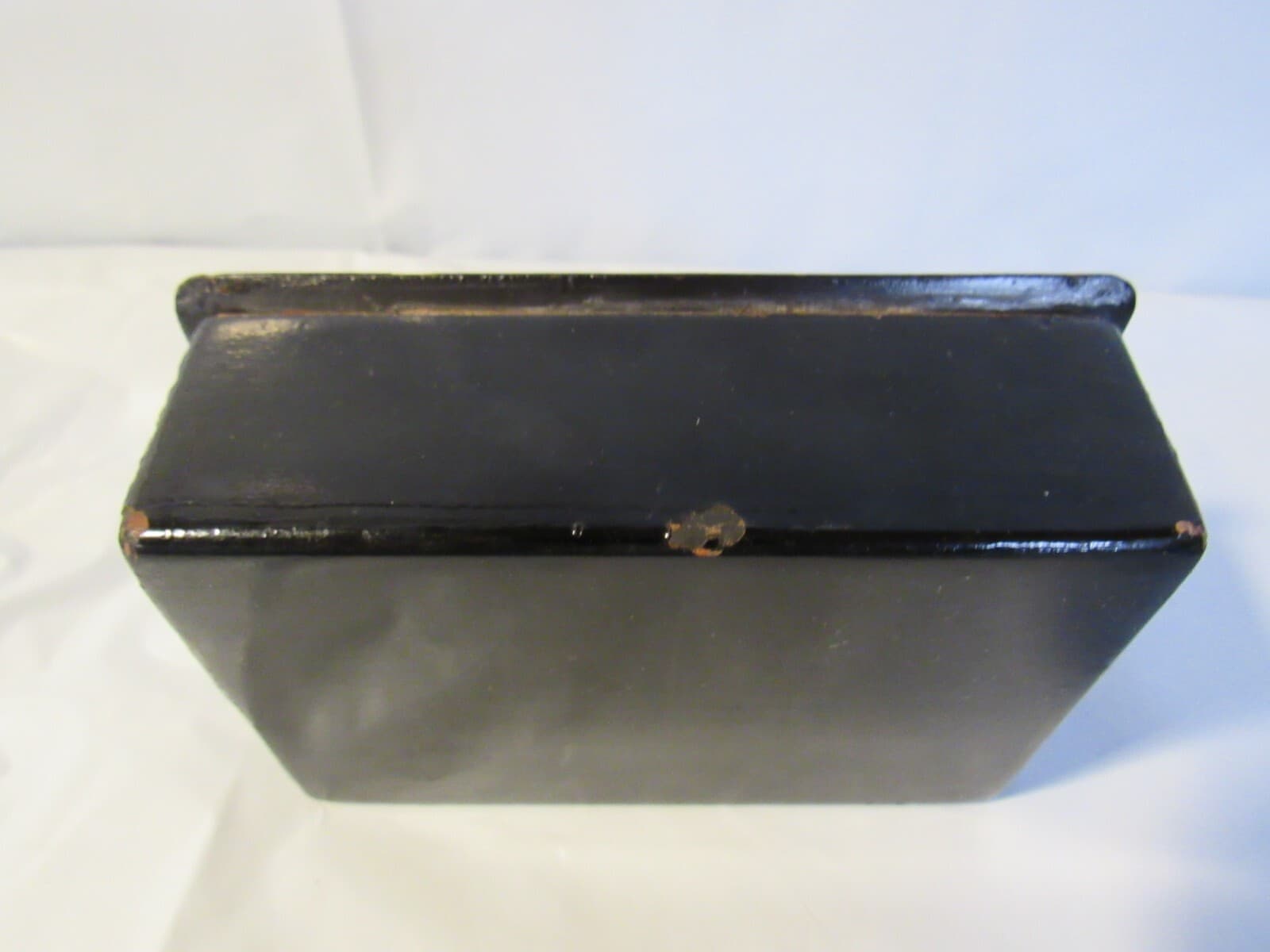 Vintage Fedoskino Russian Lacquer Jewelry Trinket Box Landscape Harvest Y7S - Thumbnail 10