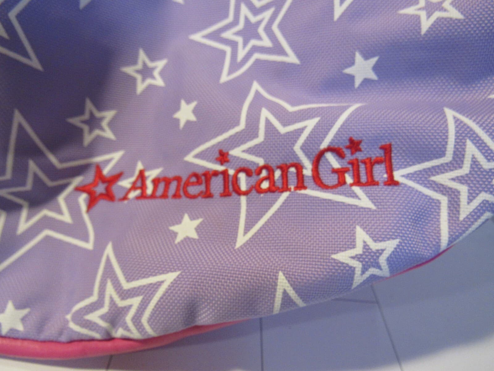 American Girl Two Doll Tote Purple Pink Stars Full Size D17K - Thumbnail 2