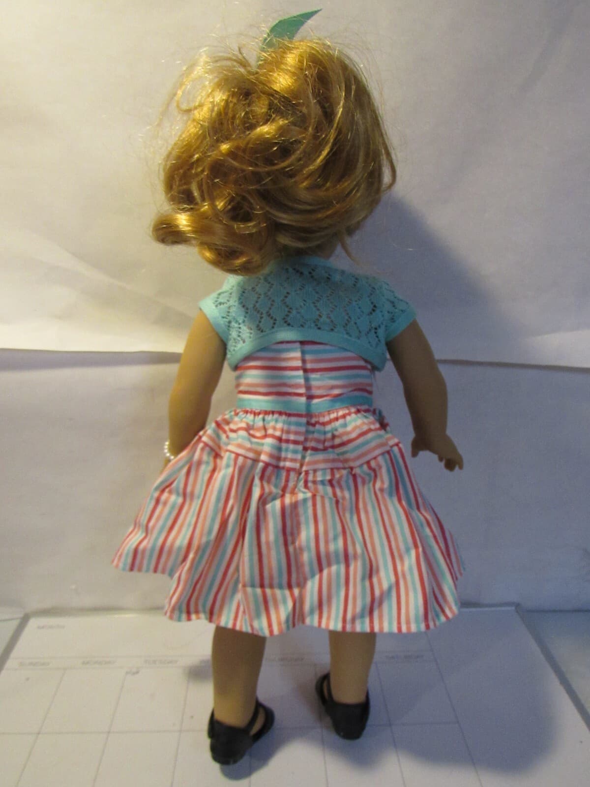 American Girl Doll MaryEllen 18" Striped Dress Sweater D27K - Thumbnail 4