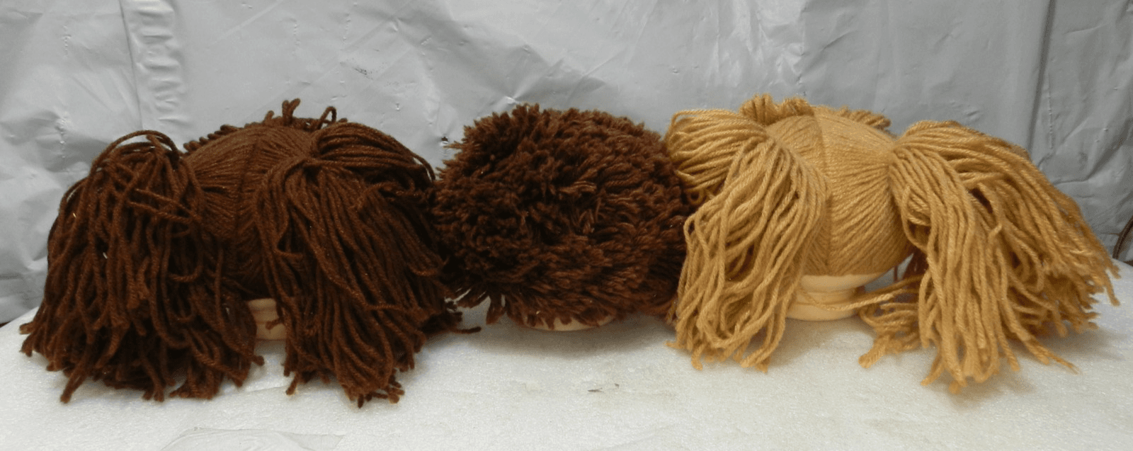 3 Cabbage Patch Doll Heads 1984 Heads Only 2 Girls 1 Boy Unused Doll Making K30J - Thumbnail 5