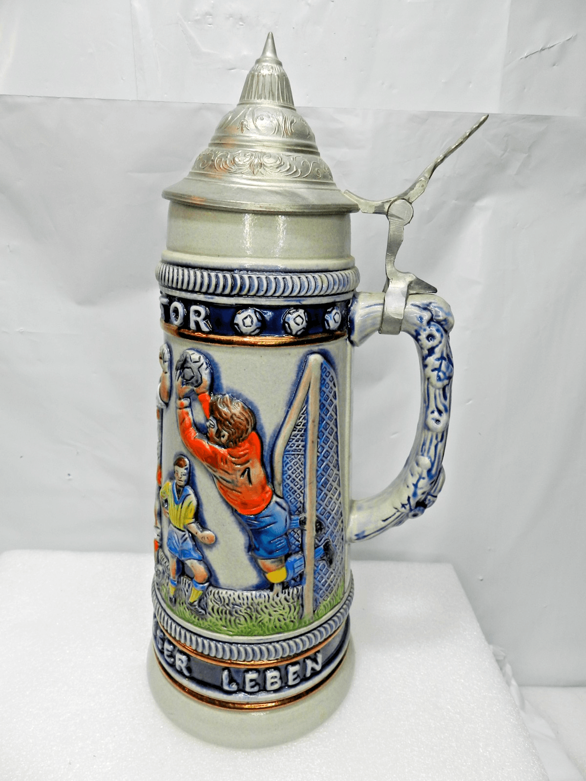 Vintage King XXL Stein Germany Schuss Tor Fussball Ist Unser Leben 12" (L98S) - Thumbnail 2