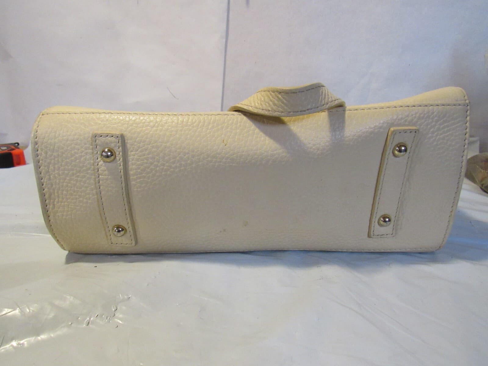 Dooney & Bourke Pebble Grain Handbag Tote Cream Double Strap V20K - Thumbnail 7