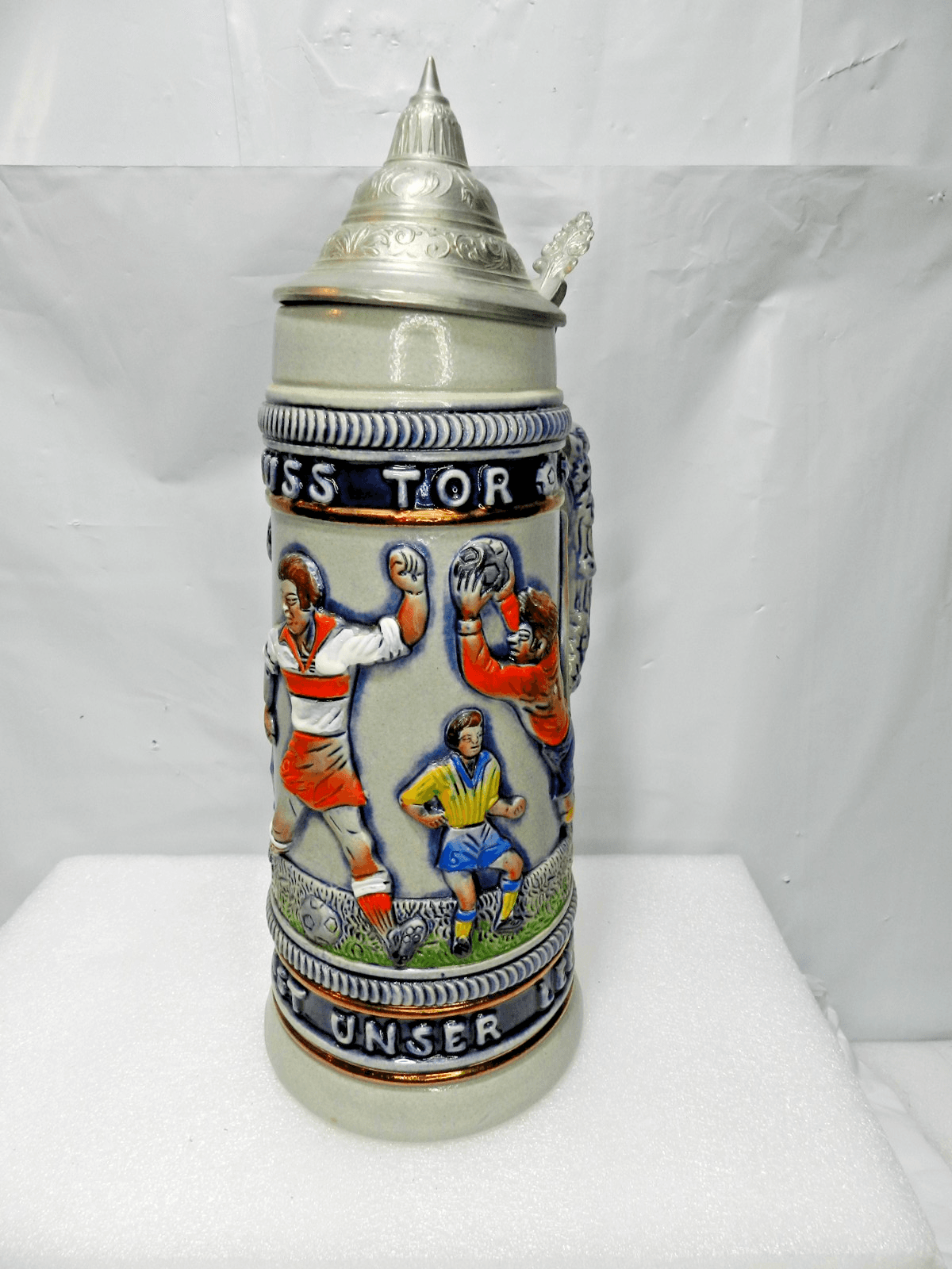 Vintage King XXL Stein Germany Schuss Tor Fussball Ist Unser Leben 12" (L98S) - Thumbnail 4