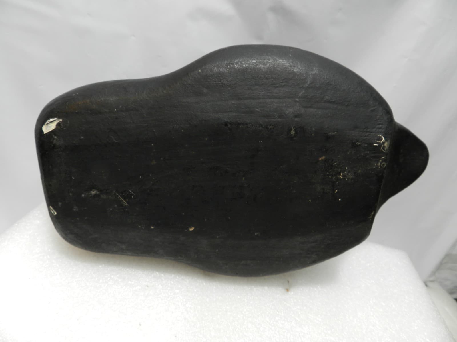 Antique Primitive Wood Carved Coot Duck Decoy w/Glass Eyes Folk Art 12" (I94S) - Thumbnail 6