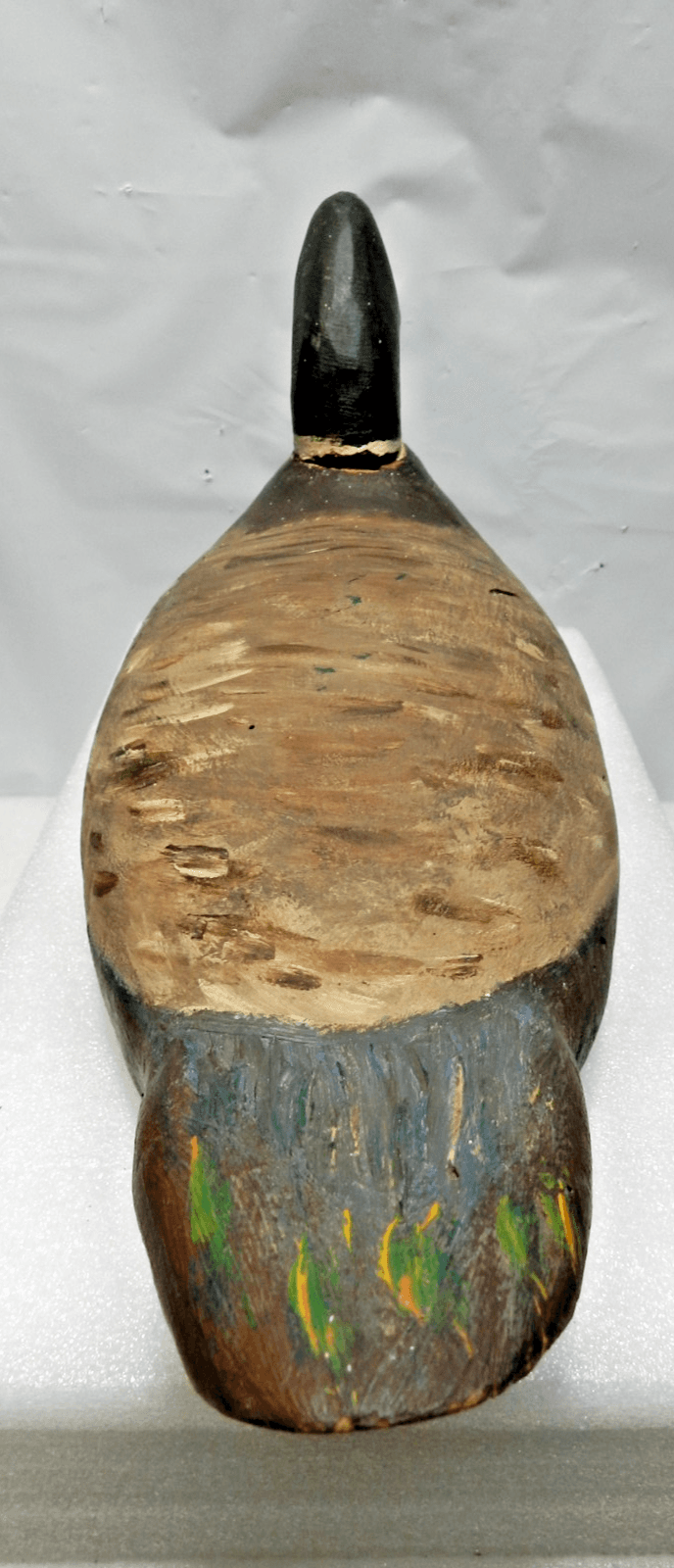 Antique Primitive Weathered Wooden Mallard Duck Decoy 17" Folk Rustic (I93S) - Thumbnail 11