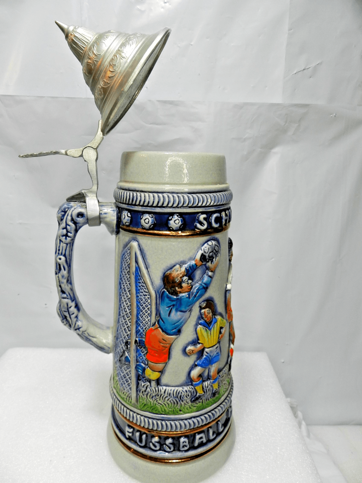 Vintage King XXL Stein Germany Schuss Tor Fussball Ist Unser Leben 12" (L98S) - Thumbnail 6