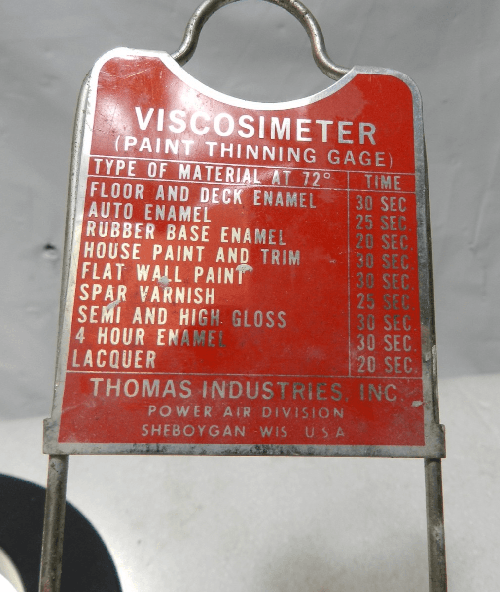 Vintage Paint Viscosimeter Thinning Gauge w/Chart Thomas Industries (J35J - Thumbnail 4