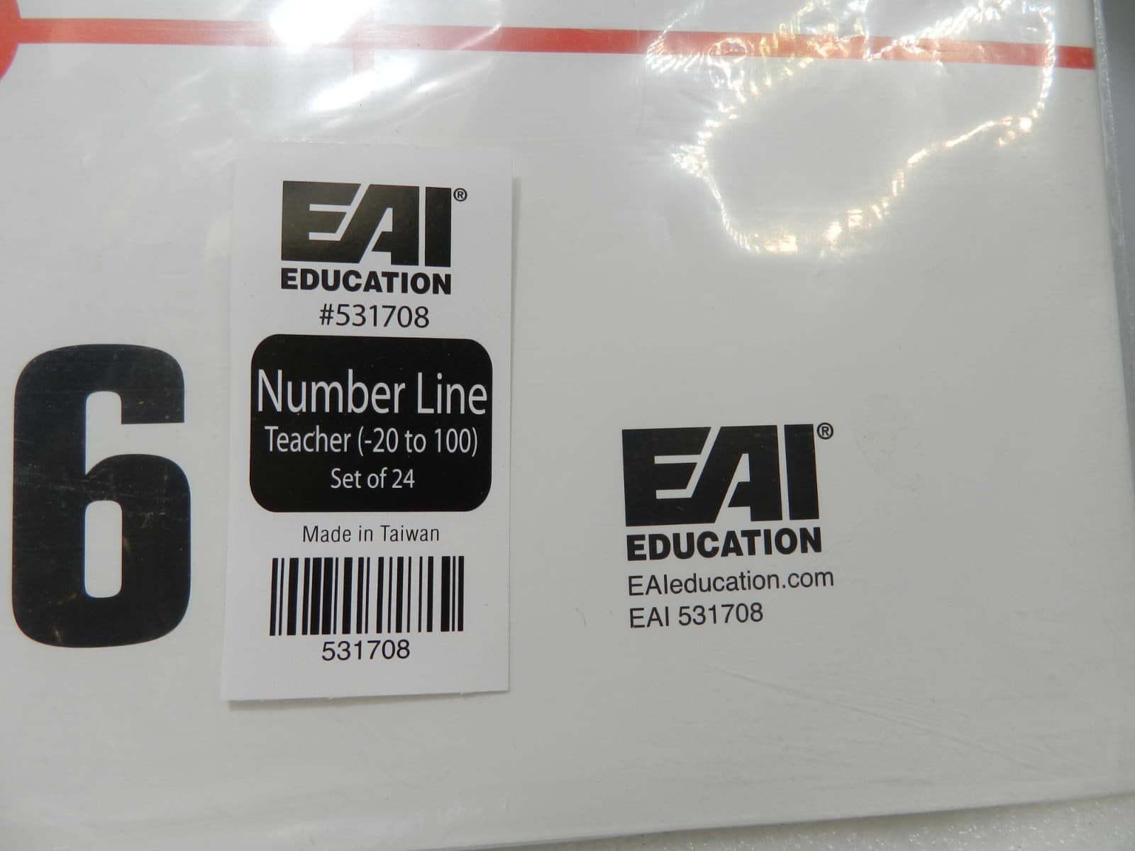 EAI Education Classroom Teacher Number Line (-20 to 100) 24pc. 531708 (E39J) - Thumbnail 3